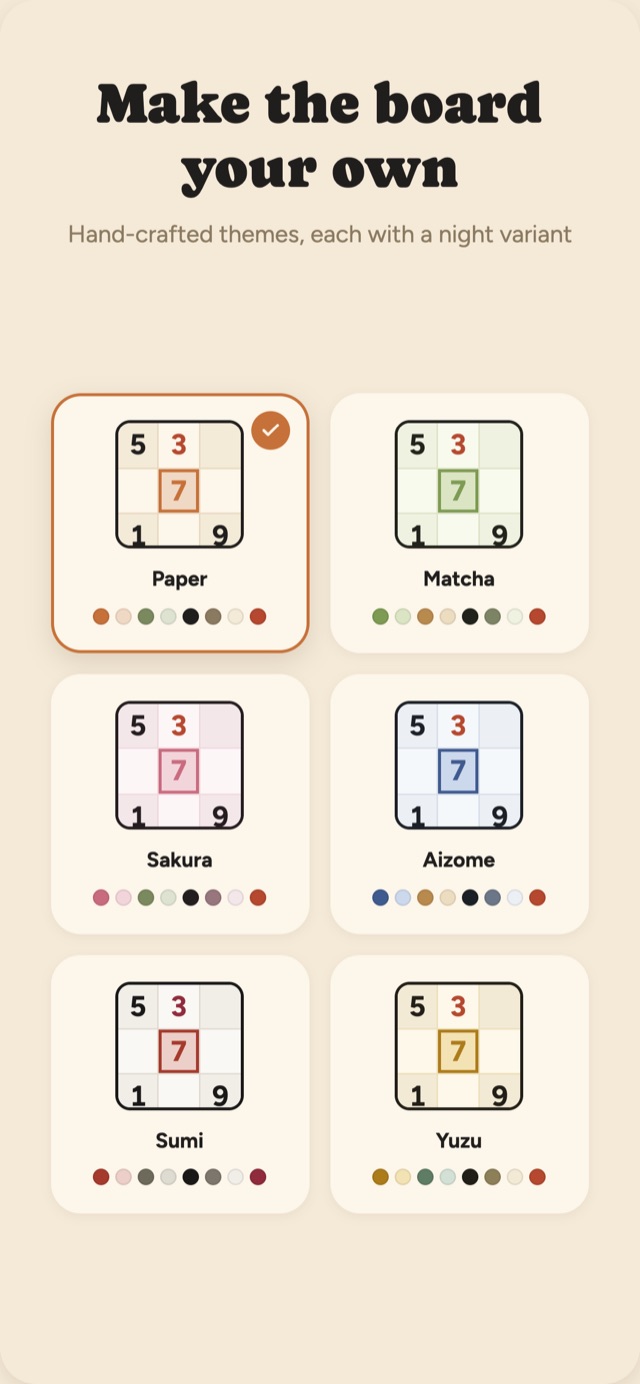 Gestalte das Spielfeld nach deinem Geschmack. Liebevoll gestaltete Themes, jedes mit Nachtvariante.